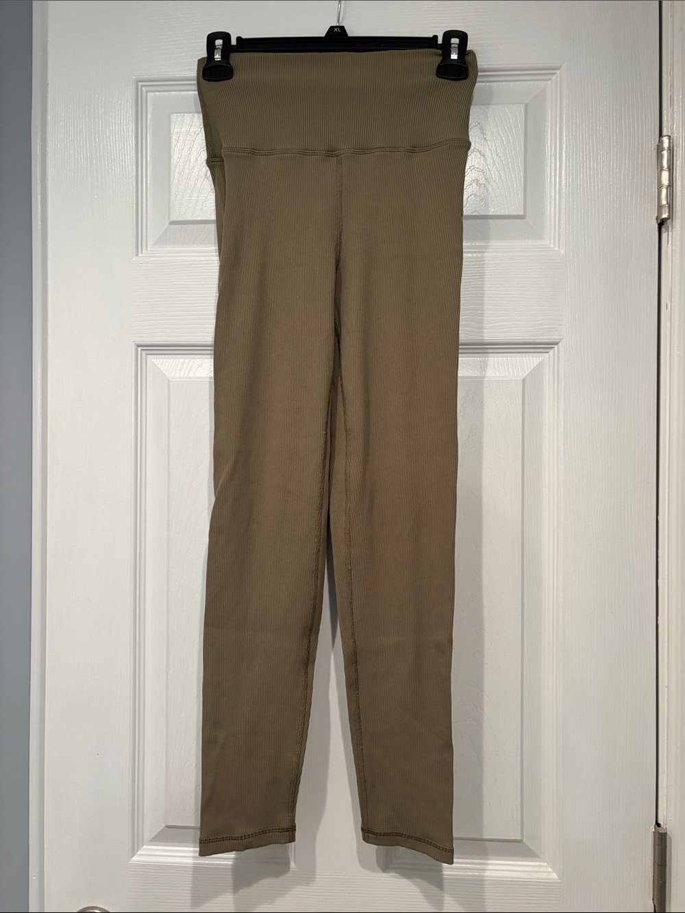 aerie offline High-Waist Olive-Tone Ribbed Leggings